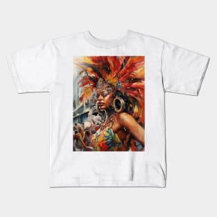 Carnival in Rio de Janeiro Watercolor Pattern #1 Kids T-Shirt